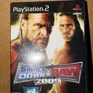 Sony PlayStation 2 WWE Wrestling Smackdown Vs Raw 2009 Video Game Rated T Used.